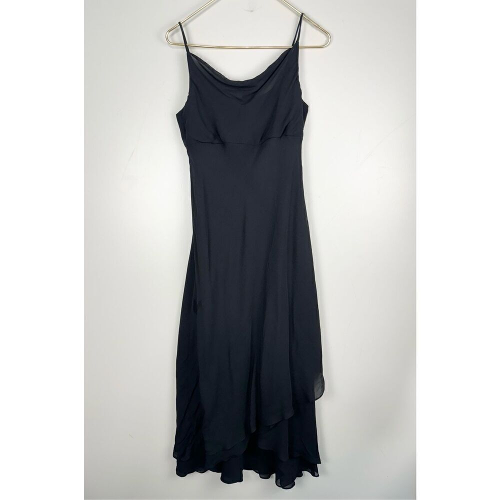 Vtg Ann Taylor Women's Y2K Silk Witchy Whimsigoth Dark Fairy Dress Size 4